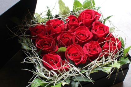 Dozen Roses Box Arrangement